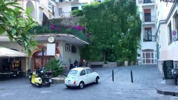 Amalfi Talya Positano Talya Nın Amalfi Sahili Ndeki Turizm Beldesi — Stok video