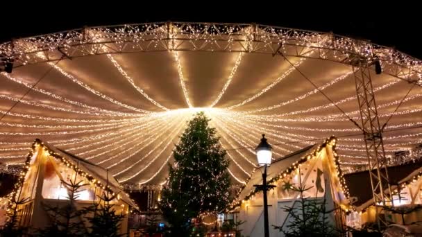 Decorato Vacanze Natale Danimarca Copenaghen Viborg Dello Shopping Nel Centro — Video Stock