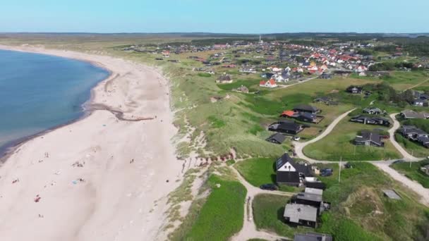 Klitmoller Smooth Waves Magical Sandy Beach Fabulous Blue Water Dänemark — Stockvideo