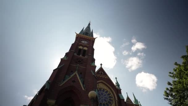 1893년 에드워드 오스카 프레드릭 교회와 배경에 아름다운 도시의 전망에 지어진 — 비디오