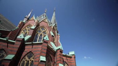  Oscar Fredriks Kilisesi, 2 Nisan 1893 'te Piskopos Edvard Herman Rohde tarafından inşa edildi. Kilise, Oscar Fredrik kilisesi manzarası ve arka plandaki güzel şehir., 