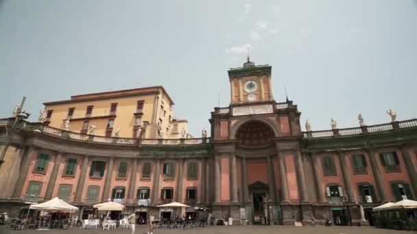 Nápoles Italia Agosto 2023 Piazza Dante Plaza Dante Con Librería — Vídeo de stock