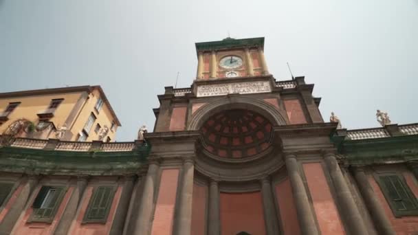 Piazza Dante Dante Platz Mit Buchhandlung Und Traditionellem Palast Historischen — Stockvideo