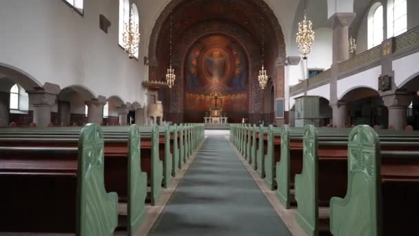 Göteborg Szwecja Kwietnia 2018 Kościół Wazy Göteborgu Szwecja Wnętrze Kościoła — Wideo stockowe