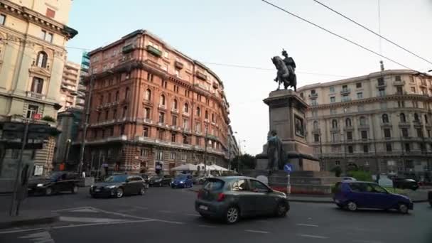 Neapol Włochy Października 2019 Ogólna Architektura Widok Ulicę Centrum Neapolu — Wideo stockowe