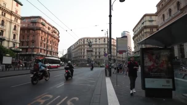 Neapol Itálie Října 2019 Obecná Architektura Pohled Ulice Centru Neapole — Stock video