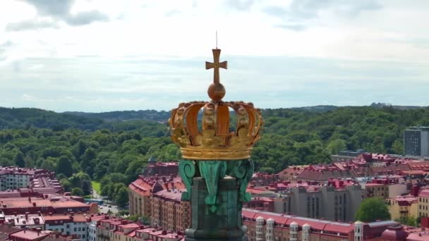 Skansen Kronan Areal Schuss Der Goldenen Krone Auf Der Skansen — Stockvideo