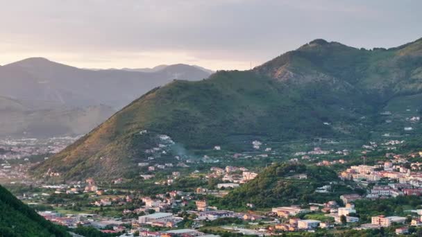Vista Panoramica Salerno Amalfitana Una Strada Costiera Italiana Provincia Salerno — Video Stock