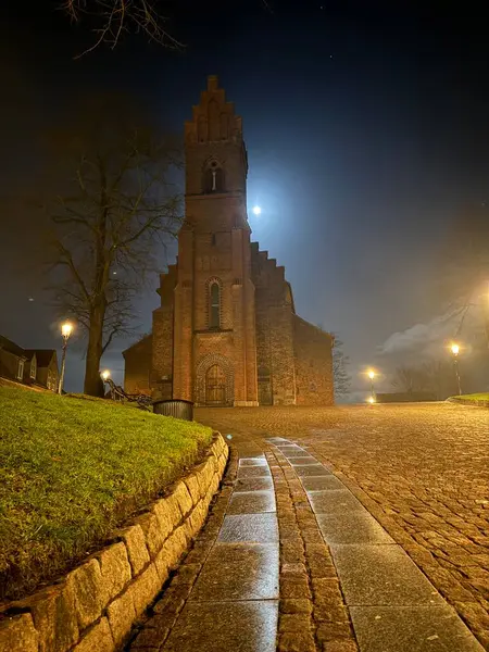 Danimarka 'nın ortasında Viborg antik katedrali, Danimarka Vium Kilisesi, Viborg, Danimarka 