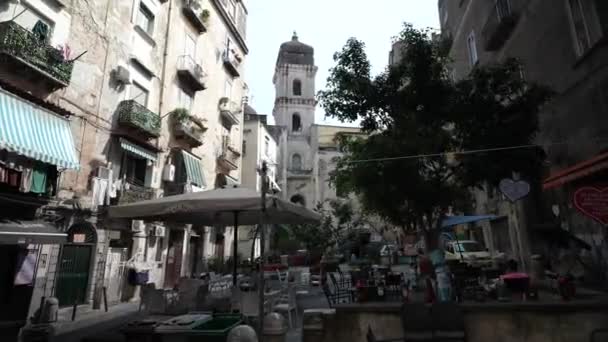 Nápoles Itália Maio 2023 Uma Rua Antigo Centro Histórico Nápoles — Vídeo de Stock