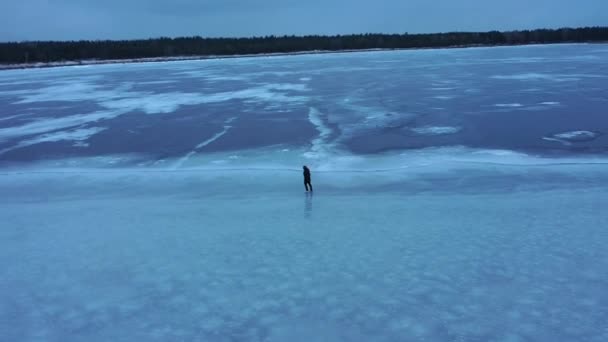 Konståkning Arktis Natur Landskap Unesco Världsarv World Ice Drone Antenn — Stockvideo