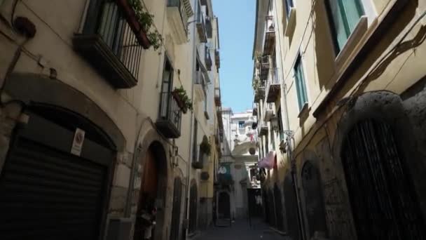 Neapel Italien Maj 2023 Gata Neapels Gamla Historiska Centrum Italien — Stockvideo