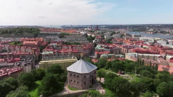 Gotemburgo Suecia 2023 Skansen Kronan Tiro Real Corona Oro Parte — Vídeos de Stock
