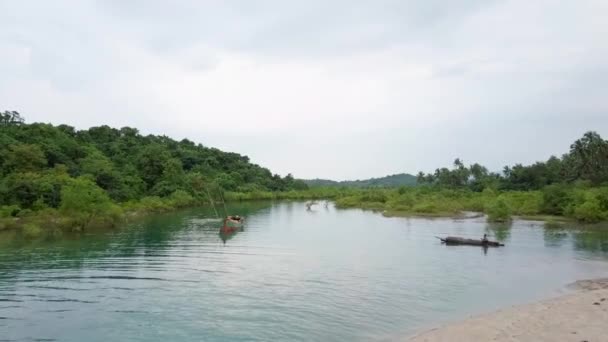 Cultura Tradicional Tailandia Concepto Estilo Vida Del Pescador Vista Del — Vídeos de Stock