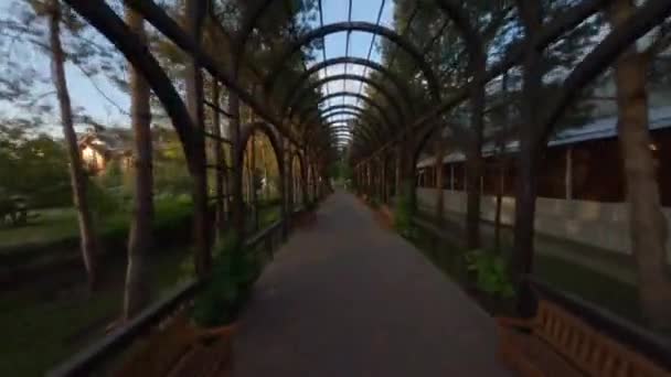 터널에서 Jardim Botanico Entree 터널이있는 발길에서 아래의 경로를 — 비디오