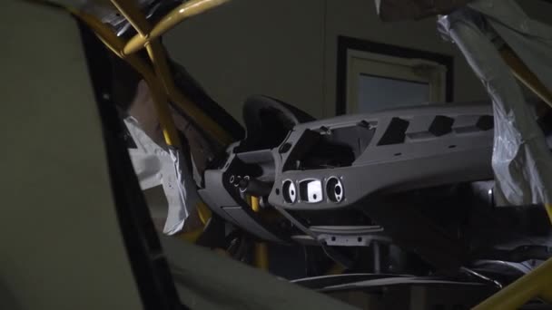 Налаштування Автомобіля Двигун Гаражі Дрифтовий Автомобіль Автосервіс Крупним Планом Ремонт — стокове відео
