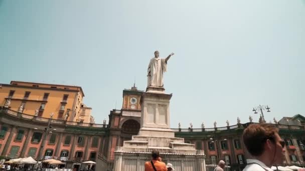 Naples Italia Agustus 2023 Piazza Dante Dante Square Dengan Toko — Stok Video