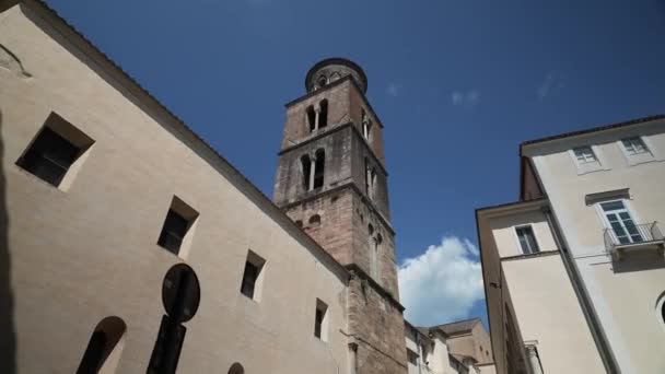 Gebäude Der Stadt Salerno Italien Kathedrale Des Matthäus Italienisch Cattedrale — Stockvideo