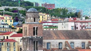 Salerno, İtalya 'nın Panoramik Manzarası (İtalyanca: 