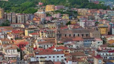 Salerno, İtalya 'nın Panoramik Manzarası (İtalyanca: 