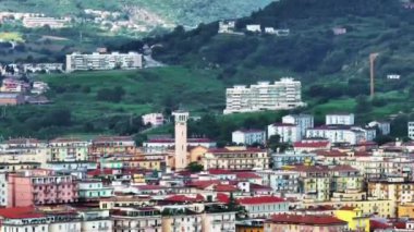 Salerno, İtalya 'nın Panoramik Manzarası (İtalyanca: 