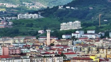 Salerno, İtalya 'nın Panoramik Manzarası (İtalyanca: 
