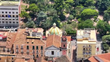 Salerno, İtalya 'nın Panoramik Manzarası (İtalyanca: 
