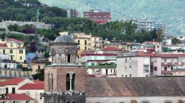 Salerno, İtalya 'nın Panoramik Manzarası (İtalyanca: 