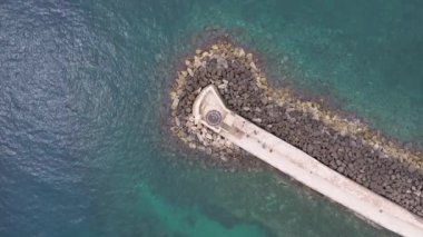 Muhteşem deniz feneri Yunanistan 'la Chania' nın havadan görünüşü. Güzel Eski şehir, Yunanistan ve en güzel manzaralı yerler - eski Chania kentinin manzaralı manzarası. Girit Adası, Panoramik, Seyahat Kavramları