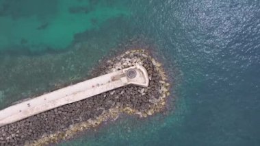 Muhteşem deniz feneri Yunanistan 'la Chania' nın havadan görünüşü. Güzel Eski şehir, Yunanistan ve en güzel manzaralı yerler - eski Chania kentinin manzaralı manzarası. Girit Adası, Panoramik, Seyahat Kavramları