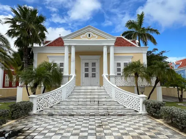 Typowe Kolorowe Budynki Pastelowej Kolonialnej Architekturze Willemsted Curacao Wysokiej Jakości — Zdjęcie stockowe