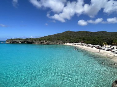 Curacao Karayipler 'deki West Punt bölgesinin plajları. Yüksek kalite fotoğraf