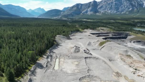 Filmato Del Drone Aereo Sopra Regione Banff Vicino Parco Nazionale — Video Stock