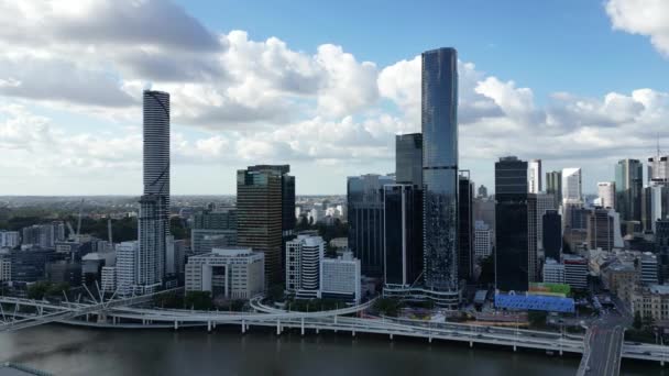 Imagens Aéreas Drones Sobre Cbd Brisbane Abril 2023 Com Vista — Vídeo de Stock