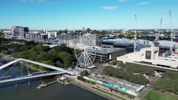 Imagens Aéreas Drones Sobre Cbd Brisbane Abril 2023 Com Vista — Vídeo de Stock