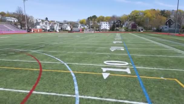 Movimiento Drones Vídeo Campo Fútbol Pista — Vídeos de Stock