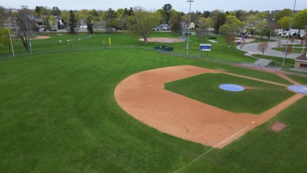 Nagranie Drona Boiska Baseballowego Panoramiczne — Wideo stockowe