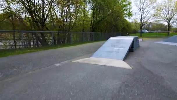 Pov Pohyb Skateparku — Stock video