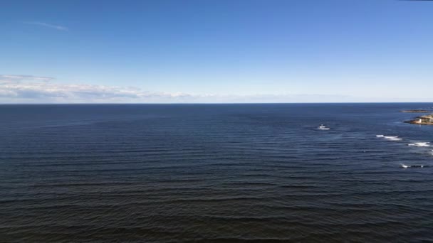 Widok Powietrza Domy Plaży Wodzie — Wideo stockowe