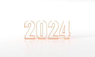 2024 mutlu yeni yıl eğitimi ve minimum konsept. Odanın dekorasyonu için odun topluyor. Japon tarzı asgari düzeyde. Ürün bayramı kutlama kartı 3D görüntüleme alanı oluştur.