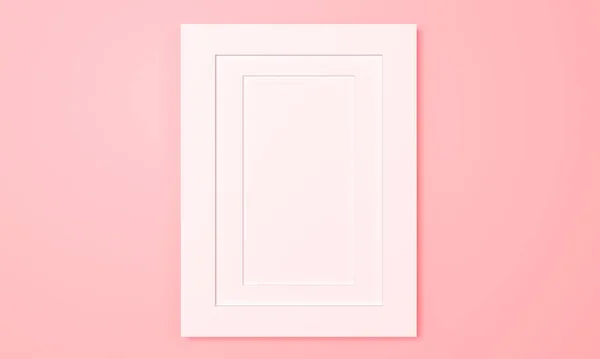 White Frame Rendering Illustration Modern Picture Frame Concept Empty White — Stock Fotó