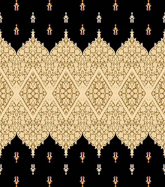 Seamless Pattern Ethnic Style Trendy Hand Drawn Boho Tile Creative — Stock Photo, Image