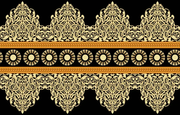 Цифровий Текстильний Дизайн Красивою Грою Геометричною Рамкою Безшовний Етнічний Стиль — стоковий вектор