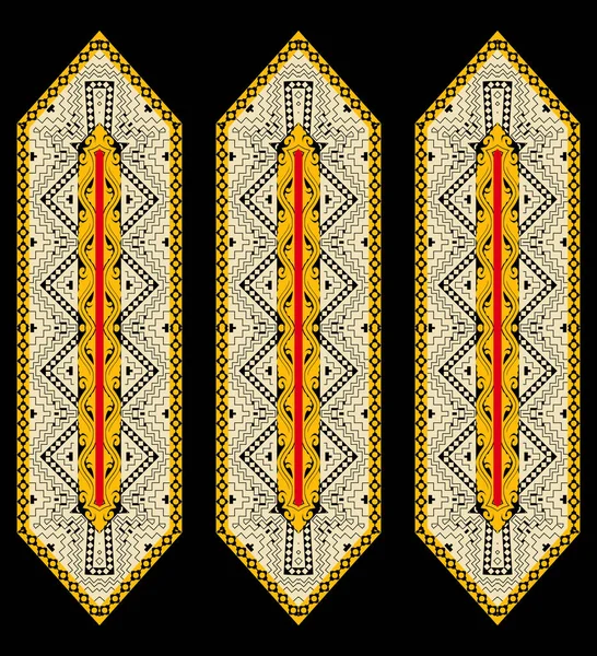 Textil Diseño Digital Motivo Patrón Decoración Frontera Mughal Paisley Forma — Vector de stock