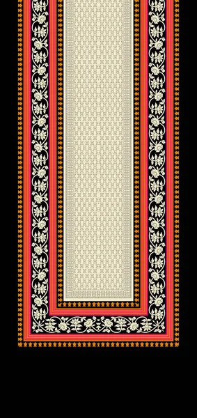 Textile Digital Design Motif Pattern Decor Border Mughal Paisley Abstract — Stock Photo, Image