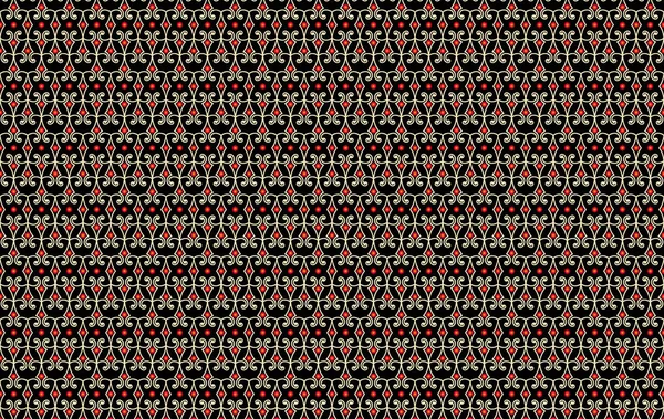 繊維ヤラク柄のムーンとブラック パターン 抽象的 デザイン 幾何学的 イラスト シンド — ストックベクタ