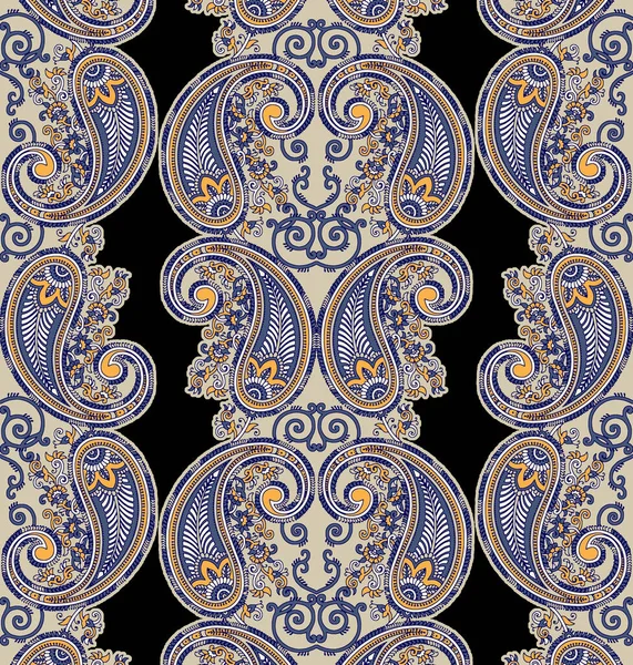 paisley border design traditional border art work.Traditional paisley border. Ornamental paisley print for textile design or fabrics.