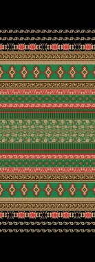 Textile digital design motif pattern decor border Mughal paisley abstract shape of baroque geometric ornaments damask suitable for women cloth designs front back and duppata print textile industry.