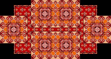 Tribal ethnic ornament. Aztec decor elements . Tribal elements design isolated on pastel background. .Flat decor elements. Perfect for your design, banners, posters, cards, backgrounds.