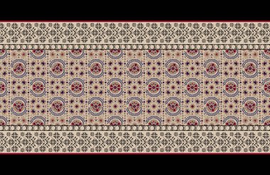 Textile Digital Ikat Ethnic Design Set of damask Border Baroque Pattern wallpapers gift card Frame for women cloth use Mughal Paisley Abstract Vintage Turkish Indian classical texture print in fabrics